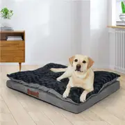 Pawz Dog Calming Bed Warm Soft Plush Comfy Sleeping Memory Foam Mattress Dark Grey XL