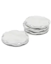 Godinger Arian Round Silver Edge Coasters (Set of 4)