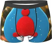 [HVTTIOR] Christmas Carton Snowman Print Various Men Briefs Breathable Stretch Underwear Lightweight for All Day Comfort
