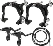 Bike Brakes Calipers Set, fits Children Bike,Brakes' Arch is approx1.77-2.16" Long-Reach Rear & Front C Caliper Brake Set fits Children Bike C Shape Brake（See Figure 2 for Detailed Dimensions）
