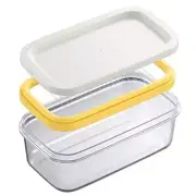 Cortador de mantequilla Recipiente para mantequilla Plato con tapa para nevera