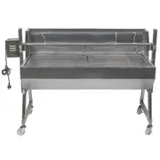 1200 Stainless Steel Spartan Spit Roaster - Flaming Coals