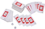 UPKOCH 2 Sets Portable Mahjong Cards for Travel Game Cards with Dice for Camping Outdoor and Party Fun Lightweight and Travel Game Prop