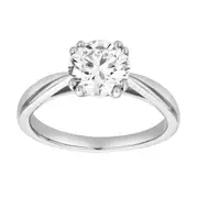 LuvMyJewelry Velora 14K Gold Round Lab Grown Diamond Solitaire Ring - 1.5 Ct in 14K White Gold at Nordstrom, Size 6.5