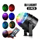 2X USB RGB LED Disco Ball DJ Party Light Strobe Remote Auto Sound Activated