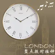整點西敏寺音樂報時掛鐘悠遠之聲時鐘簡約烤漆黃銅電鍍金色金屬鐘錶禮品