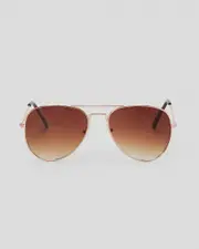 [Indie Eyewear] Indie Eyewear Girls' Alexa Sunglasses in Gold/Grad Brown One Size Gold/Grad Brown