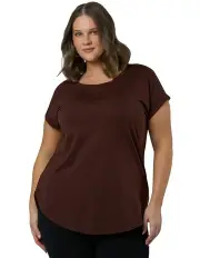 [Indigo Tonic] Lauren Longline Tee in Brown