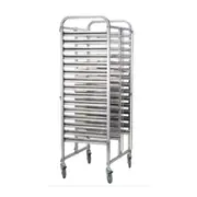 ICE Stainless Steel 2 X 15 Tier Gn Trolley - Racking Trolleys (ICE-TRS2015) - TRS2015-ICE