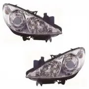 For Peugeot 307 Cc 2005-2009 Headlights Headlamps 1 Pair O/S & N/S