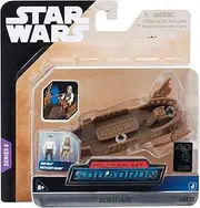 Star Wars Micro Galaxy Squadron Desert Skiff Vehicle with Han Solo and Nikto Guard Figures, 3 inches
