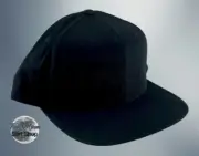 New RVCA Big Stitched Black On Black Mens Snapback Cap Hat