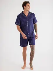 Mens Satin Pj Set
