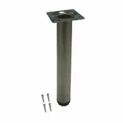 Adoored 30 x 230mm Brushed Nickel Round Table Leg