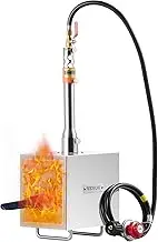 VEVOR Portable Propane Forge, 1 Burner Farrier Forge, 2600℉ Tool and Knife Making Blacksmithing Gas Forge, Large Capacity Square Stainless Steel Gas Forging Tools and Equipment for Metal Forging