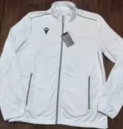 NEW NWT Macron Nemesis Full Zip White Sport Track Jacket Medium M