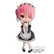 Re:Zero Q Posket Banpresto Figure - Maid Ram Original Color Ver. A (Black)