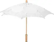 [LICAEVEY] Handmade Lace Parasol Umbrella, Flower Embroidery Umbrella for Wedding Decoration Photography Props
