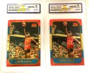 "2" MICHAEL JORDAN FLEER 10TH ANNIVERSARY Rookie GRADED Gem Mt 10 Refractor Gold