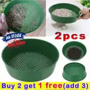 2Pcs Garden Sieve Composy Soil Sand Green Stone Mesh Soil Sieve Small Gravel NJ