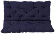 Outdoor Porch Swing Cushion with Backrest Replacement Seat Pad for 2/3 Seater Swing Soft Navy Blue Mat with String for Patio Garden Furniture 120 * 100 * 8cm