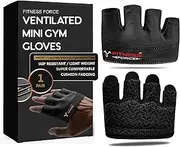 FITNESS FORCE Workout Gloves for Men & Women Partial Weight Lifting Gloves Non-Slip Gym Gloves Lifting Grip for Weight Lifting Calluses Guard Fingerless Exercise Gloves with Full Palm Protection