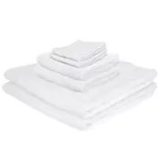 Nicola Spring 6pc Cotton Towels Set - 160cm x 90cm - White