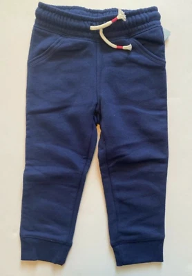 Girls' Cat & Jack Girls Fleece Joggers Navy 2T New With Tags Draw String