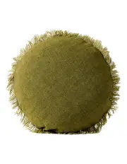 [Aura Home] Vintage Linen Fringe Cushion Range in Olive