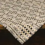 Primitive Colonial CREAM TAN BLACK LOVERS KNOT TABLE SQUARE Woven Tablecloth 52"