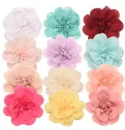 6pcs. Grab Bag-Very Soft Fabric Flowers-Flatback