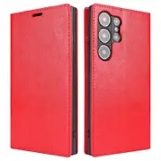 For Samsung Galaxy S24 Ultra Case Crazy Horse Texture Split Leather Phone Cover