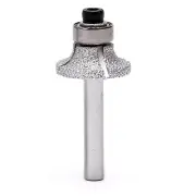 Diamond Router Bit Radius 6mm 1/4" Grit 60 Brazed Profile Wheel Tools For Stone