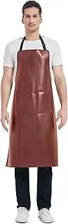 FunChaos Waterproof Apron, Heavy Duty Work Apron, Artificial Leather Apron Ideal for Chef,Butcher,Barber,Cleaning