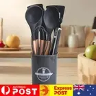 12Pcs Cooking Tools Kits with Holder Spatula Spoon Brush Whisk Kitchen Supplies