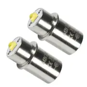 2x HQRP 4-12V DC LED Bulb for 5 AA Mini-Maglite Lantern Flashlight Torch