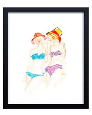 Ready2HangArt Bathing Beauties Framed Print Wall Art