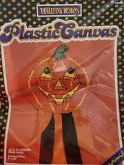 Distlefink Designs Plastic Canvas Jack-o-Lantern Wind Sock