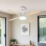 48" Modern Ceiling Fan with LED Light & Remote Control Reversible Ultra Quiet