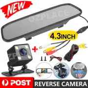 Reverse Camera Night Reversing Camera Rear View Mirror Kit Waterproof HD Monitor