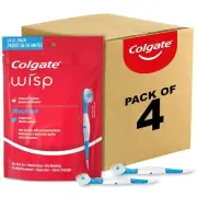 Colgate Max Fresh Wisp Disposable Mini Travel Toothbrushes, Peppermint, 24 Count
