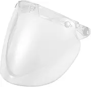 X AUTOHAUX 1pc Universal Helmet Wind Shield - Motorcycle Helmet Visor Replacement Anti-UV - Resin Clear