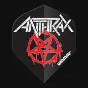 ANTHRAX LOGO DART FLIGHTS WINMAU ROCK LEGEND RANGE 2 SETS (6 FLIGHTS TOTAL)
