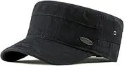 [HAMKVBPR] Flat Top Cap Men's Flat Top Hat Thin Section Breathable Sun Hat Duck Tongue Cap for Women and Men
