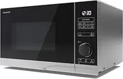 SHARP YC-PS254AU-S 25 Litre 900W Digital Microwave, 10 power levels, ECO Mode, defrost function, LED cavity light - Silver