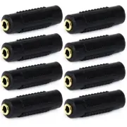 8Pcs 3.5mm 1/8" Stereo TRS Female to Female Coupler Audio Adapter Connector Gold