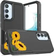 for Samsung A54 5G Case Sunflower Galaxy A54 Phone Case Heavy Duty Samsung Galaxy A54 5G Cover 2 in 1 Silicone Rugged Shockproof Slim Covers