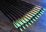 12 Shiny Black® Fiberglass Target Practice Arrows 18" for Children