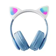 STN-28PRO Wireless Bluetooth 5.3 Headphones LED Illuminated Cat Ear 3D Stereo Headset