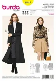 Burda Sewing Pattern 6845 Misses Coat Jacket Size 10-20